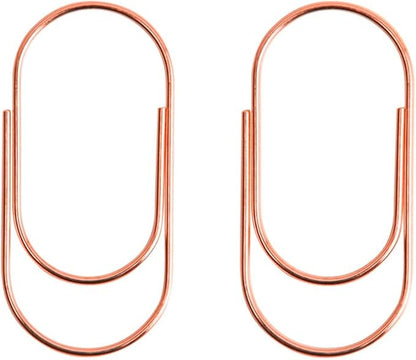 Jumbo Paper Clips, Wide Large Paper Clamps Rose Gold 2 inch 20pcs Durable and Rust Proof Paper Clips for Office, School, Home Supplies(Rose Gold)