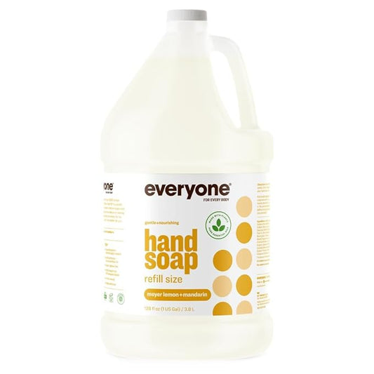 Everyone Liquid Hand Soap Refill, 1 Gallon, Meyer Lemon and Mandarin, made with Essential Oils for kitchen and bathroom