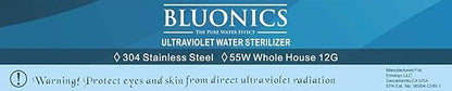 55W UV Ultraviolet Light Plus Sediment and Carbon Well Water Filter Purifier System for Rust, Iron, Sand, Dirt, Sediment Bad Taste/Odor.12 GPM UV System and 2 Heavy Duty Housings Size 4.5"x10"