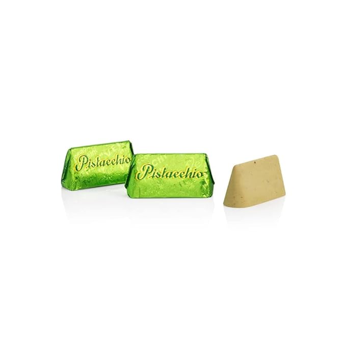 Venchi Gianduiotto Pistachio White Chocolate 29 Piece Elegant Gift Box – Creamy and Rich Pistachio Paste Filling & Slightly Salted White Chocolate – A True Venchi Classic – Preservative & Gluten Free