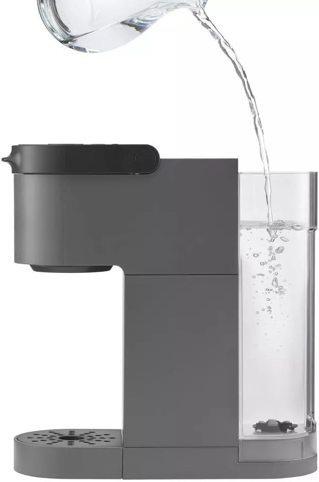 KeurigK K-Mini Go Multicup Reservoir Single Serve KCup Pod Coffee Maker with Strong Brew Button, Compact Electric Coffee Machine for Home and Office, Modern Design Kitchen Appliance (Grey)