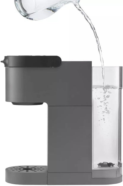 KeurigK K-Mini Go Multicup Reservoir Single Serve KCup Pod Coffee Maker with Strong Brew Button, Compact Electric Coffee Machine for Home and Office, Modern Design Kitchen Appliance (Grey)