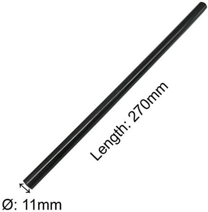 TrendBox Pack of 100 Black 11mmx270mm - Hot Melt Glue Sticks Strips Melting Adhesive for Handmade Craft DIY Home Office Project Craftwork Fix & Repairs
