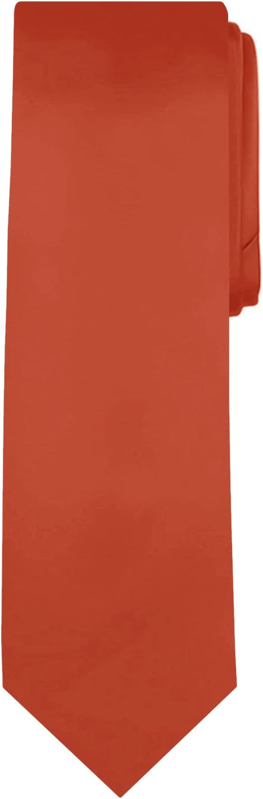 Jacob Alexander Solid Color Mens Tie - Soft-lined Necktie - Timeless Formal Look for Weddings and Business - (Regular Size)