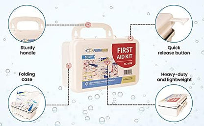 Primacare 50 Person Large Emergency Preparedness First Aid Kit for Home, School and Office, Wall Mounted