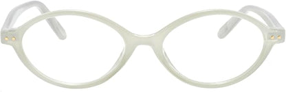 TIJN Olisa Blue Light Blocking Glasses for Women Men,Oval Glasses Frame Bluelight Glasses for Gaming/Computer/Screen