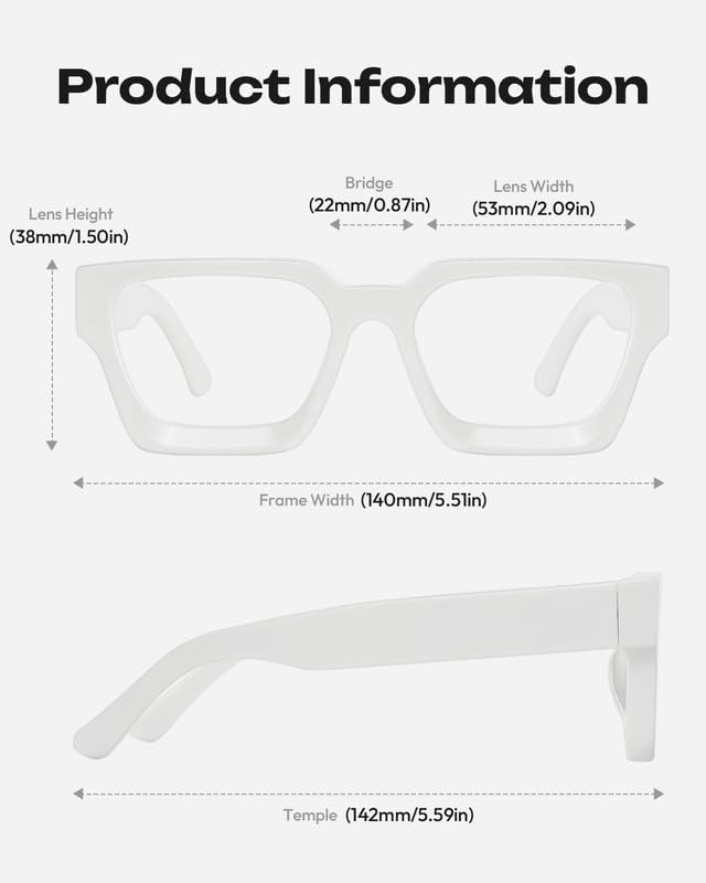 Blue Light Blocking Glasses - Anti Glare & Eyestrain, 99% Filter, Lightweight Acetate Frame for Gaming/Office/Reading