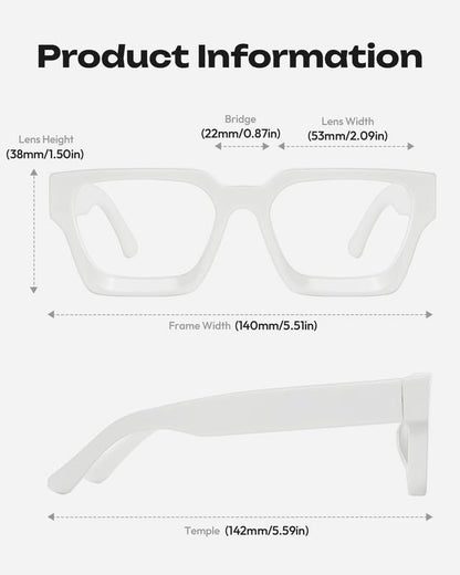 Blue Light Blocking Glasses - Anti Glare & Eyestrain, 99% Filter, Lightweight Acetate Frame for Gaming/Office/Reading