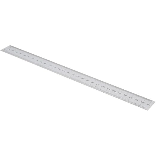 SPI 14-456-8 Rigid Steel Rule: English/Metric Graduation, 1" Wide x 12 inches (300 mm)