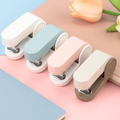 White Mini Stapler with 830 Staples - 20 Sheet Office Desktop Stapler, Compact Travel Size for Students & Office
