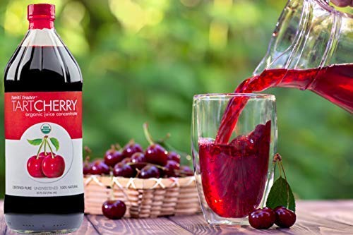 TAHITI TRADER Tart Cherry Juice Concentrate - Ready to Drink Organic Superfood Promoting Immune Support & Overall Health - Pure, Unsweetened Fruit Juice - (32 oz, 2 Pack)