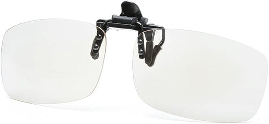Reading Glasses Clip On and Flip Up Blue Light Blocking Magnifying Glasses Magnifiers Lenses Readers for Unisex (Transparent, 2.75)