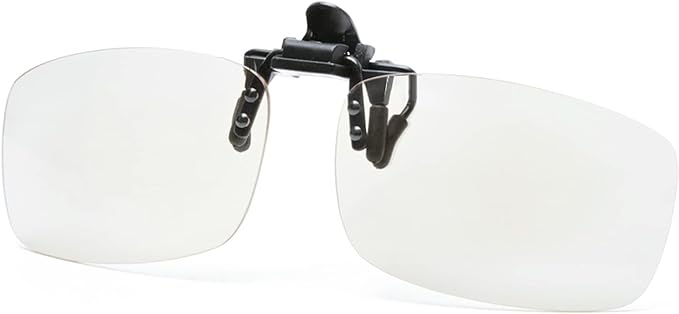 Reading Glasses Clip On and Flip Up Blue Light Blocking Magnifying Glasses Magnifiers Lenses Readers for Unisex (Transparent, 2.00)