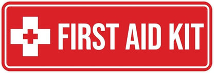 Standard First Aid Kit Sign (Red) - Medium
