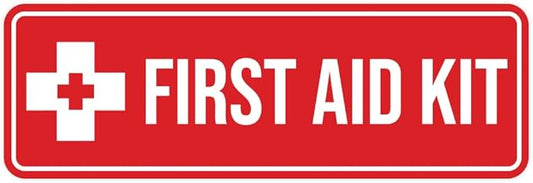 Standard First Aid Kit Sign (Red) - Medium