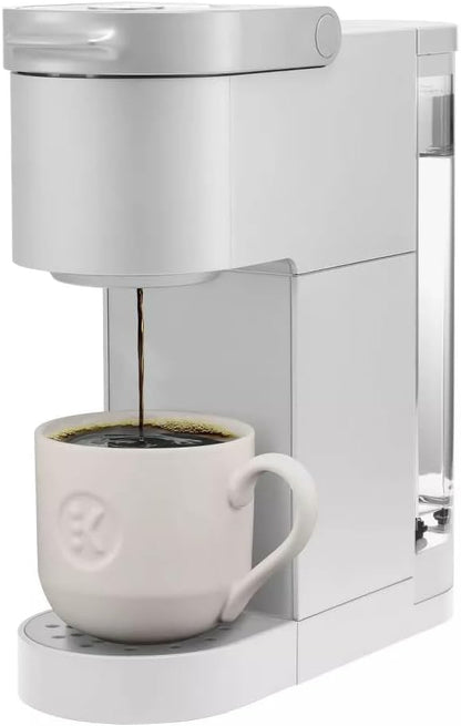 KeuriigK K-Mini Go Compact Single-Serve Coffee Maker with KCup Compatibility, Strong Brew Function, and Removable 42 oz Reservoir - Perfect for Small Spaces, Dorms, or Travel (Warm Stone)