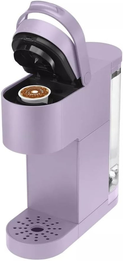 KeuriigK K-Mini Go Compact Single-Serve Coffee Maker with KCup Compatibility, Strong Brew Function, and Removable 42 oz Reservoir - Perfect for Small Spaces, Dorms, or Travel (Purple)