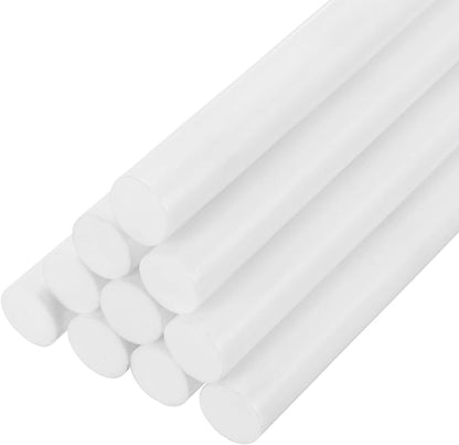 PATIKIL Hot Glue Sticks for Glue Gun, 10 Pcs Colored Hot Melt Adhesive Glue Sticks Bulk for DIY Projects Craft Art Decoration Home Repairs, White (7.9" x 0.43")