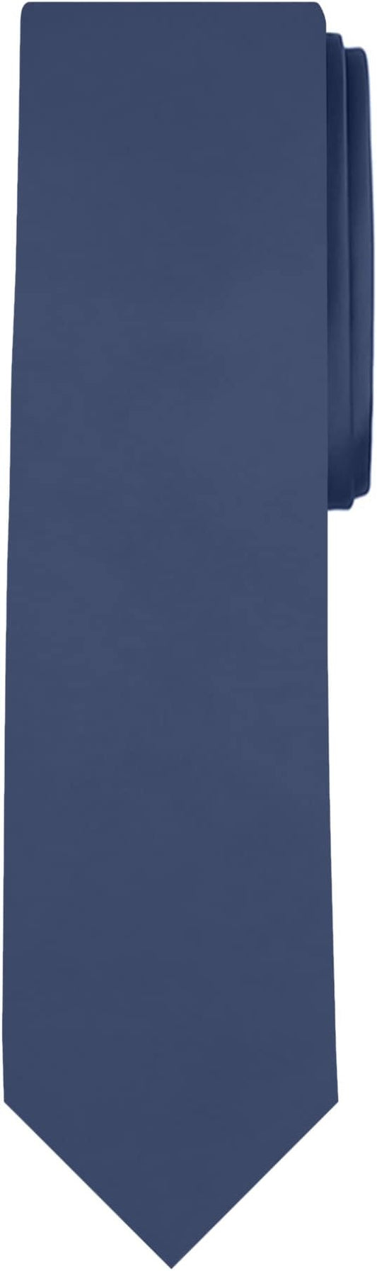 Jacob Alexander Men's Slim Width 2.75" Solid Color Tie