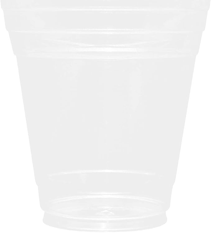 Karat [1,000 ct] 12oz Plastic Cups, Clear Disposable Cold Cups for Iced Coffee, Smoothies, Cocktail, and Water, 98mm