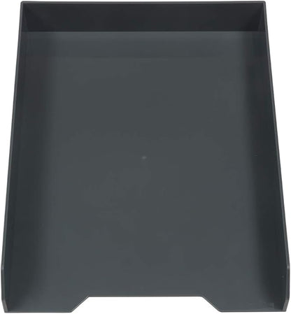 JAM PAPER Stackable Paper Trays - Grey - Desktop Document, Letter, & File Organizer Tray - Sold Individually