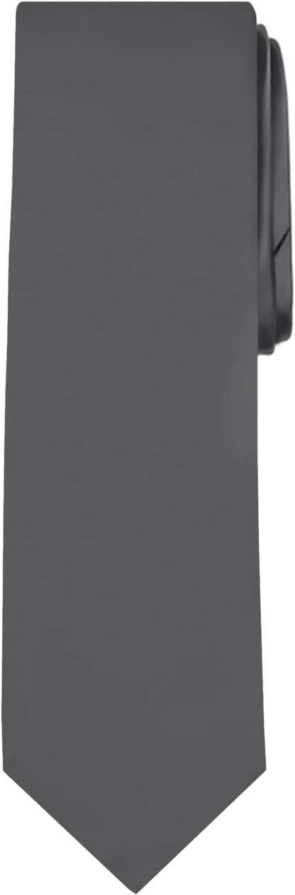 Jacob Alexander Solid Color Mens Tie - Soft-lined Necktie - Timeless Formal Look for Weddings and Business - (Regular Size)