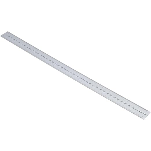 SPI 14-458-4 Rigid Steel Rule: English/Metric Graduation, 1-1/8" Wide x 18 inches (450 mm)