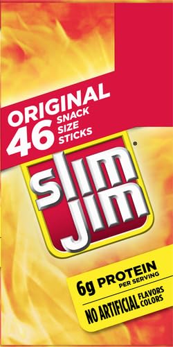 Slim Jim Smoked Snack Stick Pantry Pack, Original, 0.28 oz Stick 46 Count(Pack of 3)