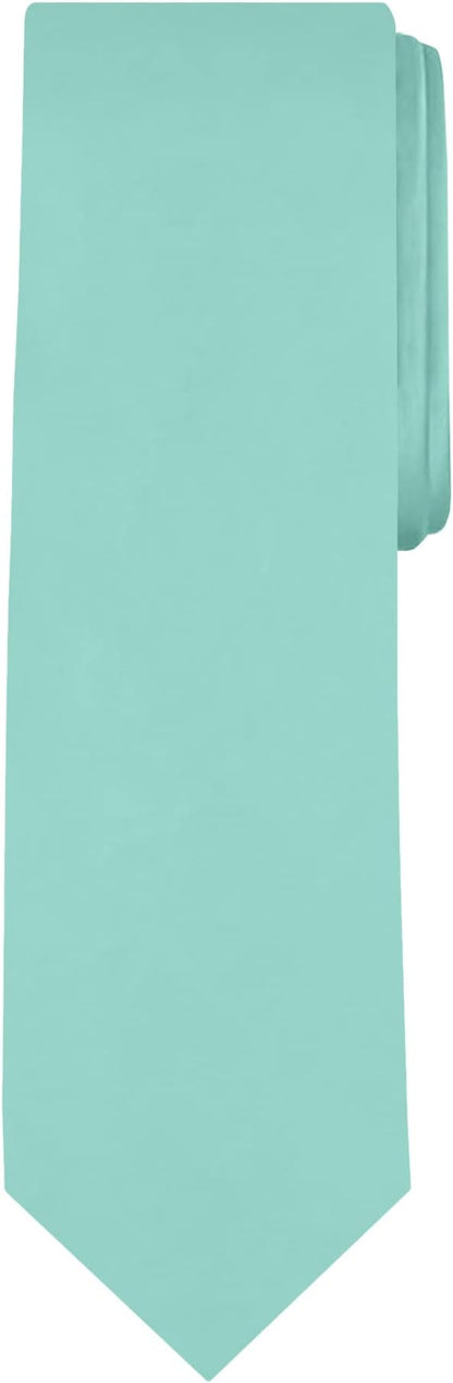 Jacob Alexander Solid Color Mens Tie - Soft-lined Necktie - Timeless Formal Look for Weddings and Business - (Regular Size)