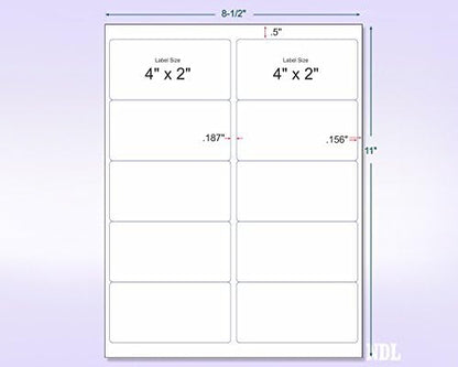 NextDayLabels - 8-1/2 x 11 Neon Color High Light Fluorescent Labels for Laser & Inkjet Printer (Green Fluorescent, 4 x 2-10 Per Page | 1000 Labels)
