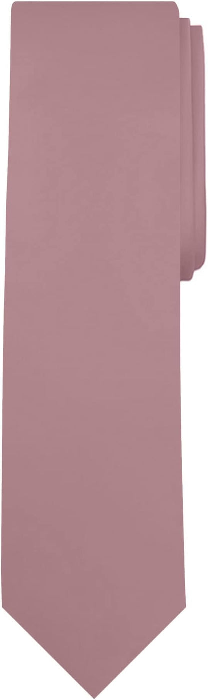 Jacob Alexander Men's Slim Width 2.75" Solid Color Tie