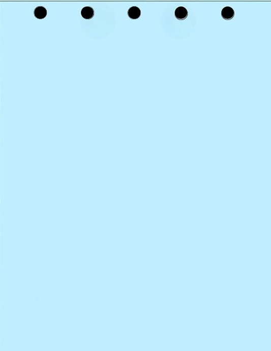 Limited Papers(TM) Writing and Copy Paper, Variation of Colors 8.5" x 11", 5 Hole Top-Punched, 20 Pound Text, 500 Sheets Per Ream. (500, Blue)