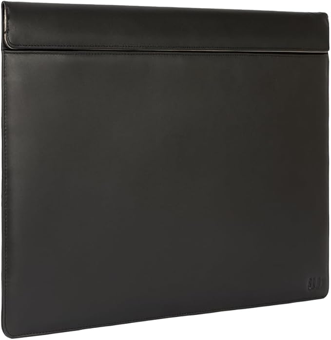 SLNT Faraday Bag with Silent Pocket Technology - Leather Signal Blocking Device Sleeve for 13 inch and 15 inch Laptops and Tablets, Provides Instant Protection (Black Leather, 15 inch)