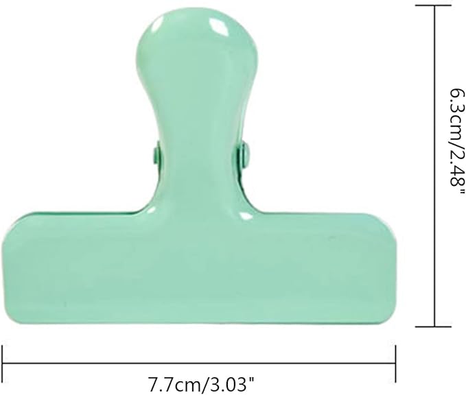 Large Clip Stainless Steel Paper Clamp Colorful Hinge Clips File Clip Office Supplies for Receipt Document Food Bag