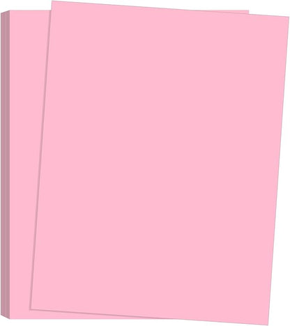 NextDayLabels Color Cardstock Paper - 50 Sheets - 8-1/2" x 11" - Pastel Pink 67 lb (147 gsm) - Thick Colored Paper for Crafting, Invitations, Posters, Flyers, and DIY Projects - Made in USA