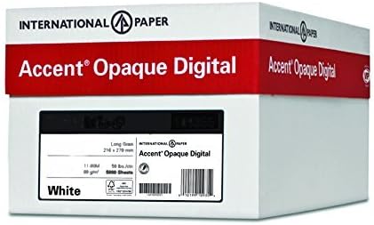 Accent Opaque Cream Printer Paper, 11” x 17” 28lb Bond/70lb Text Copy Paper – 2,000 Sheets (4 Reams) – Premium Computer Paper with Smooth Finish – 97 Bright, 104gsm – Warm White Copy Paper – 188125C