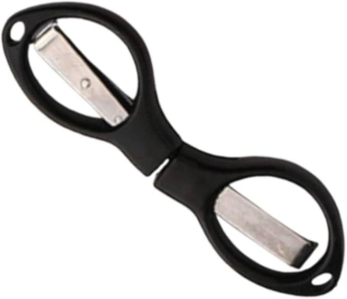 4" Mini Foldable Scissors,Portable Small Scissors, Safety Folding Pocket Scissor, Suitable for Travel, Home, Office, Craft, Sewing, Outdoors Accessories Black