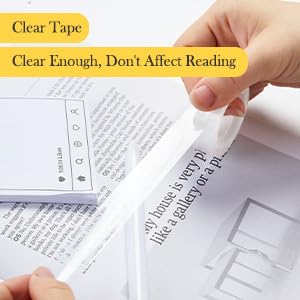 6 Rolls Clear Tape, Transparent Tape Refills for Dispenser, 1 Inch Core, 3/4 x 1000 Inches, Strong Adhesive for Gift Wrapping, Office, School, Home, Desk Supplies & Crafts