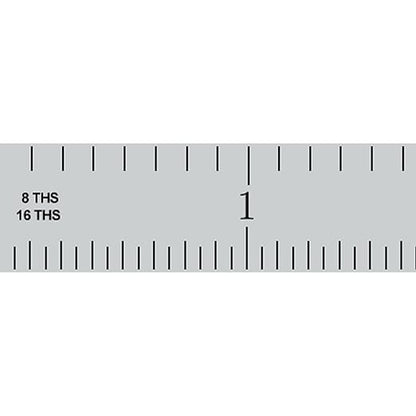 PEC Tools 12" Flexible Metal Ruler, Made from Premium Stainless Steel, 4R Graduation (1/8", 1/16", 1/32", 1/64"), Fully Hardened and Tempered Machinst Rule, Made in USA