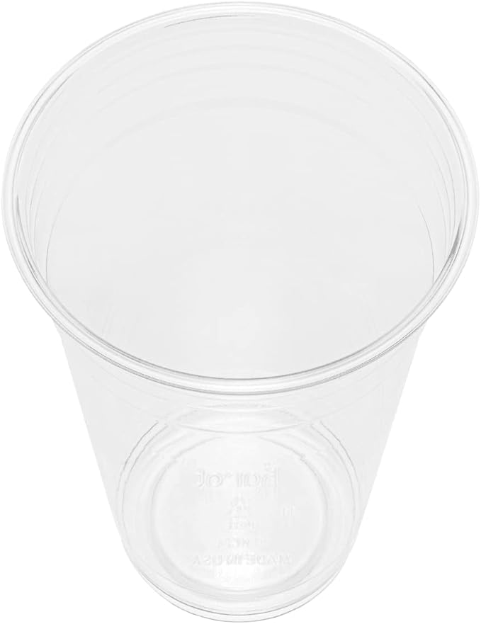 Karat [600 ct] 24oz Plastic Cups, Clear Disposable Cold Cup for Iced Coffee, Smoothies, and More, 98mm (C-KC24)