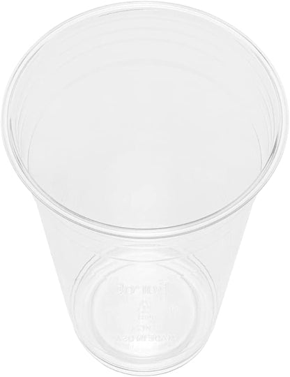 Karat [600 ct] 24oz Plastic Cups, Clear Disposable Cold Cup for Iced Coffee, Smoothies, and More, 98mm (C-KC24)
