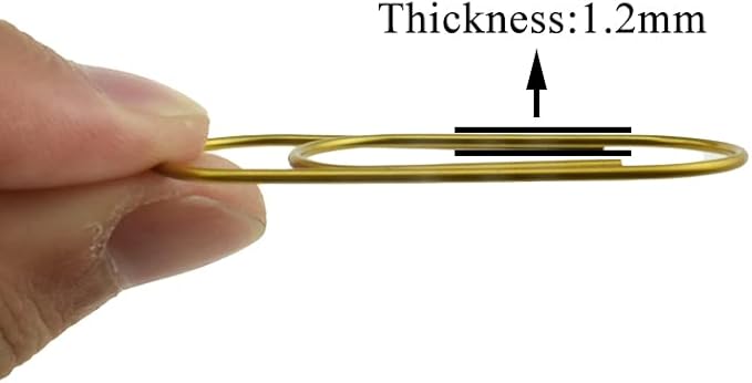 HAHIYO Paper Clips 2 inches (50mm) Length Gold Wide Paperclips Vinyl Coated Prevent Scratching Tearing The Pages Sturdy for Bookmark Organize Home Office School 30 Pack