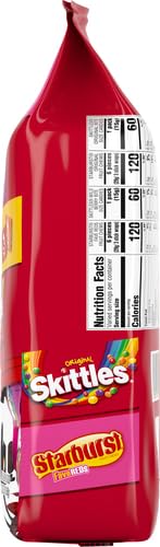 SKITTLES Original, SKITTLES Wild Berry & STARBURST Original and STARBURST FaveReds Fun Size - WRIGLEY'S Assorted Candy Variety Pack - Candy Bulk Individually Wrapped, 20.13oz (Pack of 2)
