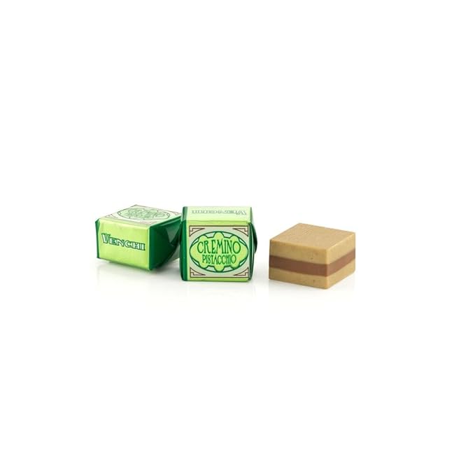 Venchi Cremino Pistachio Chocolate 25-Piece Elegant Gift Box – Velvety Milk Chocolate & Creamy White Chocolate Infused With Lightly Salted Pistachio Paste - Preservative & Gluten-Free