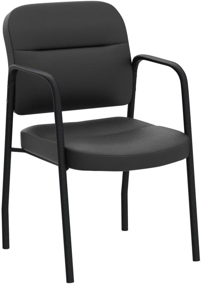 JUMMICO Office Guest Chair Reception Chair for Office Reception Lobby PU Leather Waiting Room Chair with Armrests Executive Office Chair Upholstered Set of 2