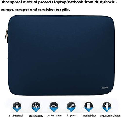 13 Inch Laptop Case,Resistant Neoprene Laptop Sleeve/Notebook Computer Pocket Case/Tablet Briefcase Carrying Bag Compatible with MacBook Pro,MacBook Air,Notebook Computer-(Dark Blue)
