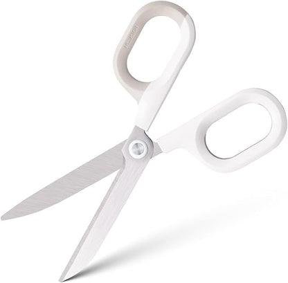 Multipurpose Scissors, Comfort-Grip Handles Sharp Scissors for Office Home School Craft Sewing Fabric Supplies (6", White)