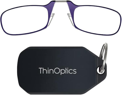 ThinOptics Keychain Case and Readers Rectangular Reading Glasses