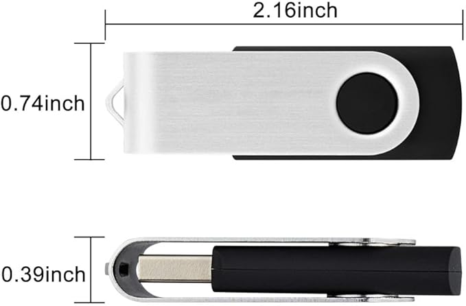 Generic 2GB Flash Drive 10 Pack USB Flash Drives 2G USB 2.0 Memory Stick Thumb Drivec(10Pack Black, 2GB)