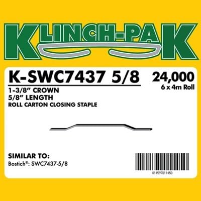 K-SB103020-1/2, 1/2" Crown by 5/8" Leg Length Heavy-Duty Plier Staple, 2,400 Count, Similar to Bostitch SB103020, for stapling Trays, Lids, Bags, Header Cards, Fastening End Caps